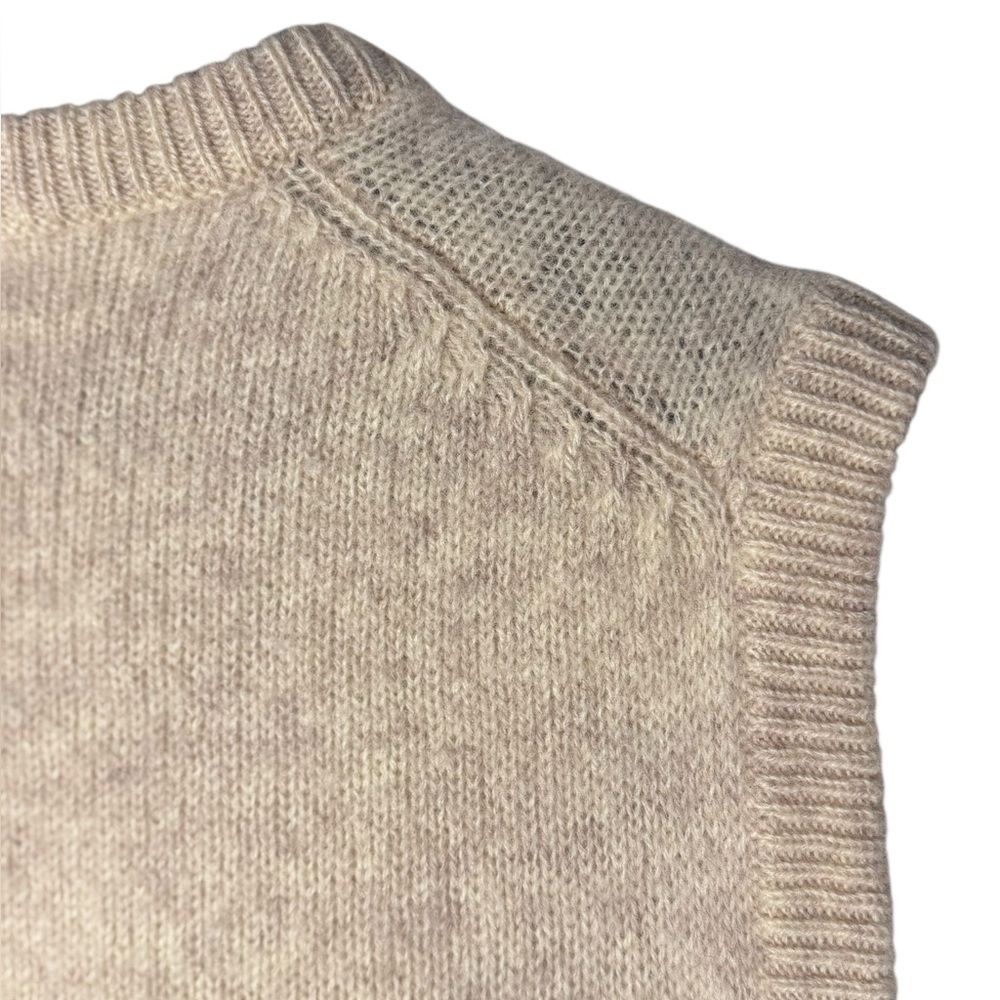 Michael Jordan cream sweater vest 100% pure new Wool Size Large VTG Y2K - Picture 8 of 13